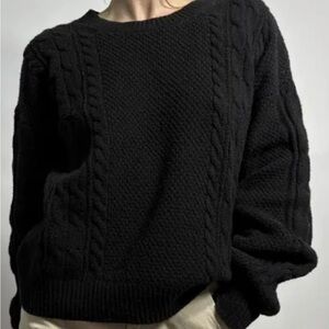 GAP Black Cable Knit Sweater